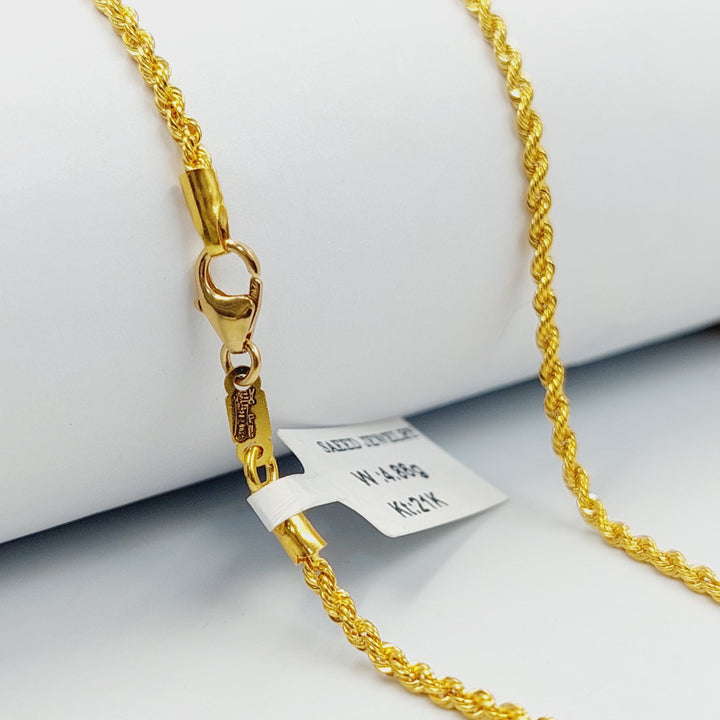 21K سنسال جدل 1.5mm-مجوهرات الشيخ سعيد-Saeed Jewelry 