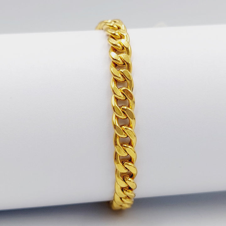 21K Gold Enameled & Zircon Studded Cuban Links Bracelet by Saeed Jewelry - Image 29