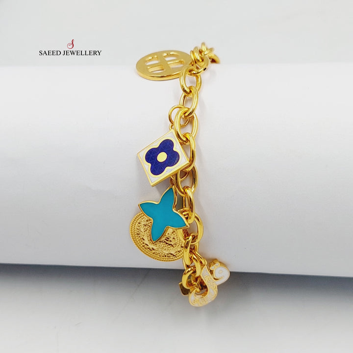 21K Gold Enameled Dandash Bracelet by Saeed Jewelry - Image 3