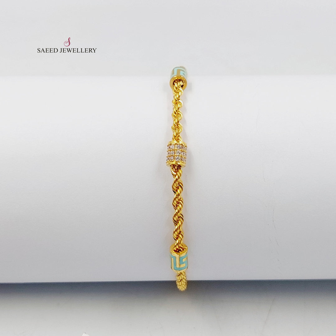 21K اسوارة جدل مينا-مجوهرات الشيخ سعيد-Saeed Jewelry 
