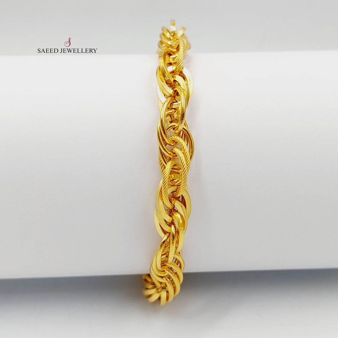 21K Gold 8.5mm Cuban Links Bracelet by Saeed Jewelry - Image 2