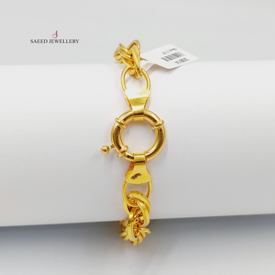 21K Gold 8.5mm Cuban Links Bracelet by Saeed Jewelry - Image 3