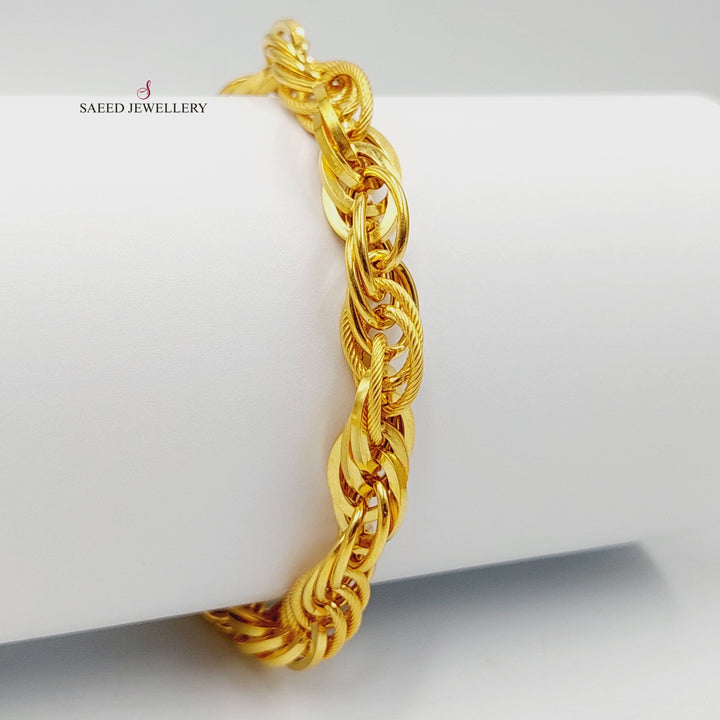 21K Gold 8.5mm Cuban Links Bracelet by Saeed Jewelry - Image 1
