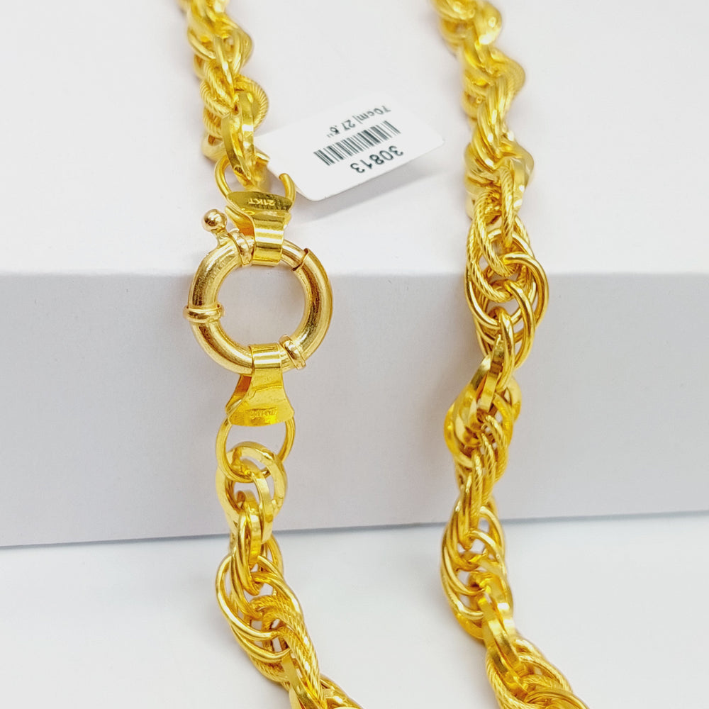 21K Gold 8.5mm Cuban Links Necklace by Saeed Jewelry - Image 2