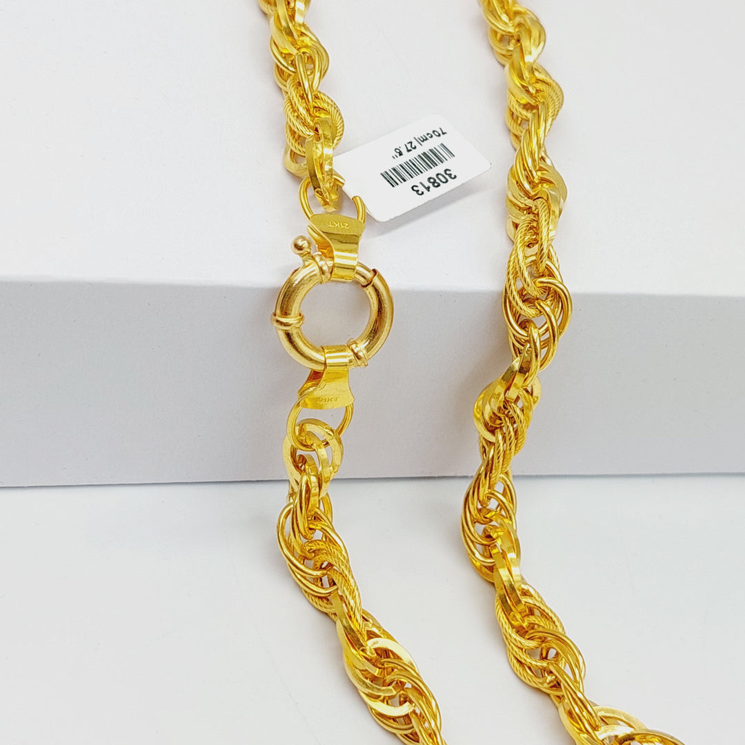 21K Gold 8.5mm Cuban Links Necklace by Saeed Jewelry - Image 5