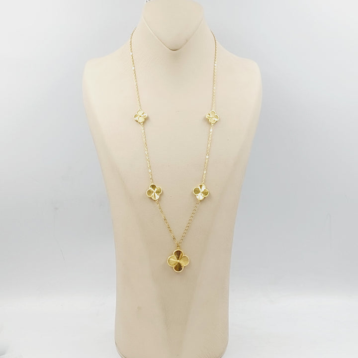 18K Gold Clover Necklace by Saeed Jewelry - Image 7