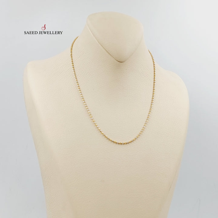 21K Gold Deluxe Balls Necklace by Saeed Jewelry - Image 4