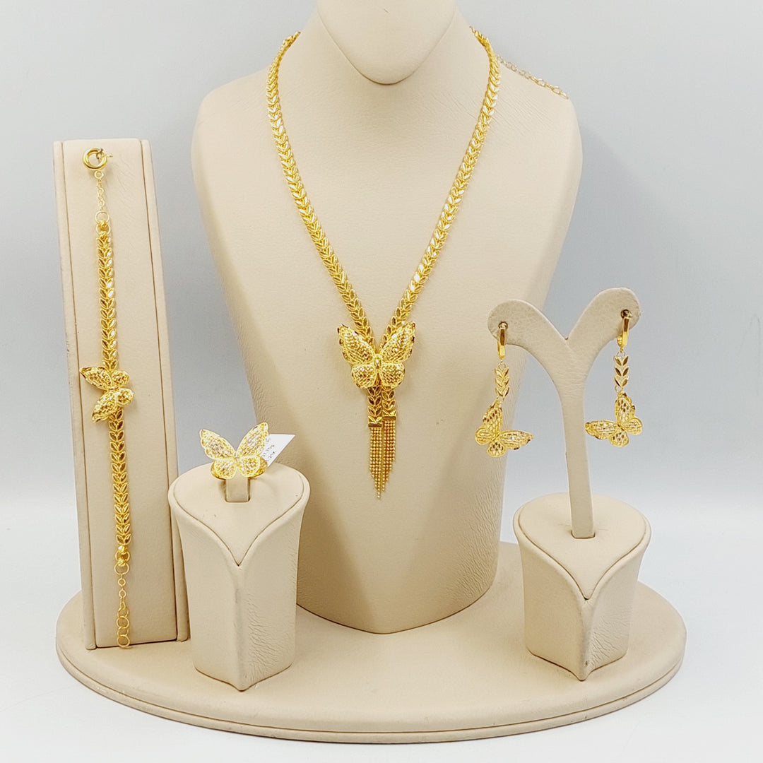 21K Gold Deluxe Butterfly Set by Saeed Jewelry - Image 1