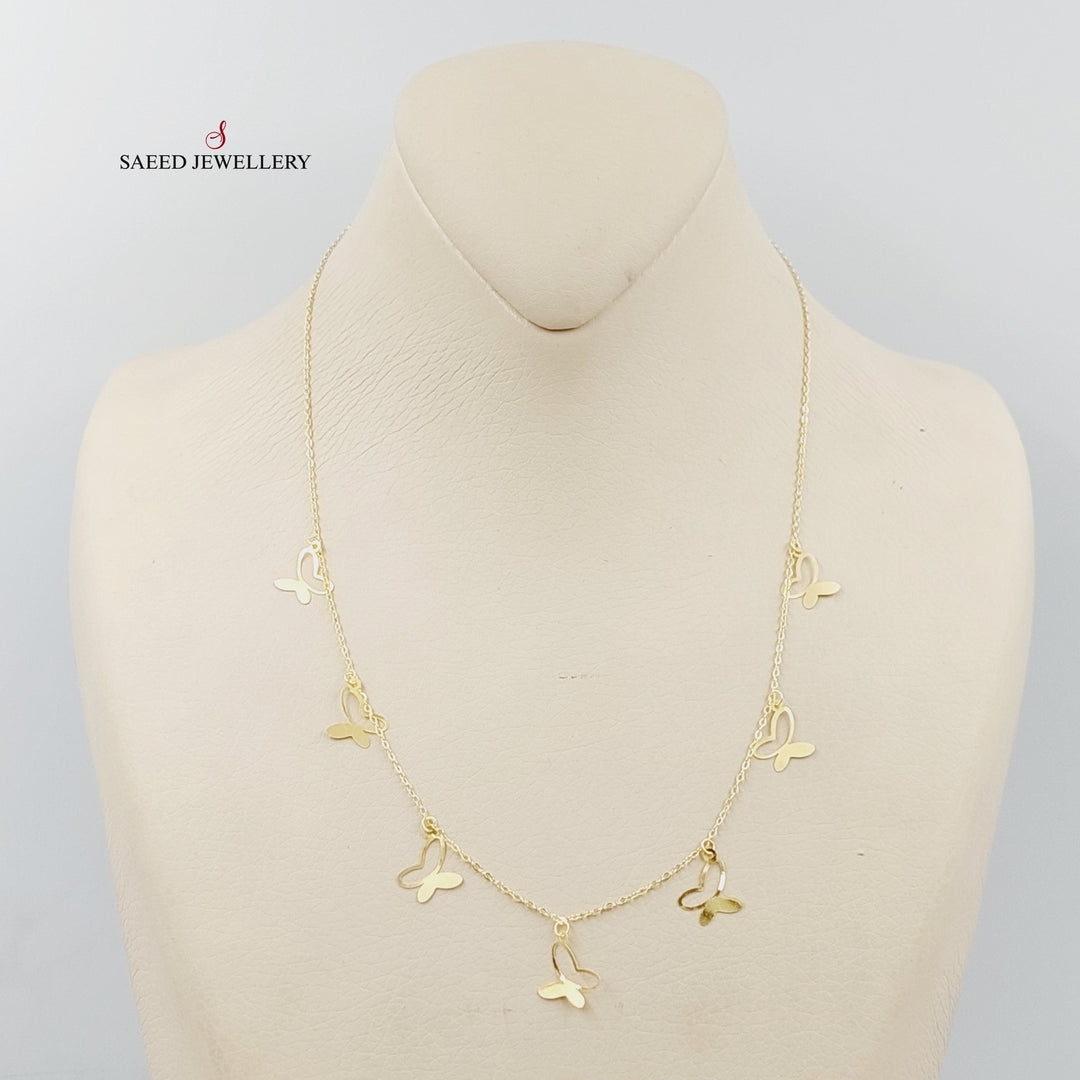 18K Gold Butterfly Necklace by Saeed Jewelry - Image 8
