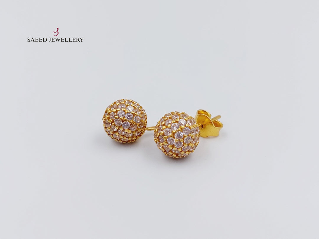 21K Gold Screw Earrings by Saeed Jewelry - Image 6