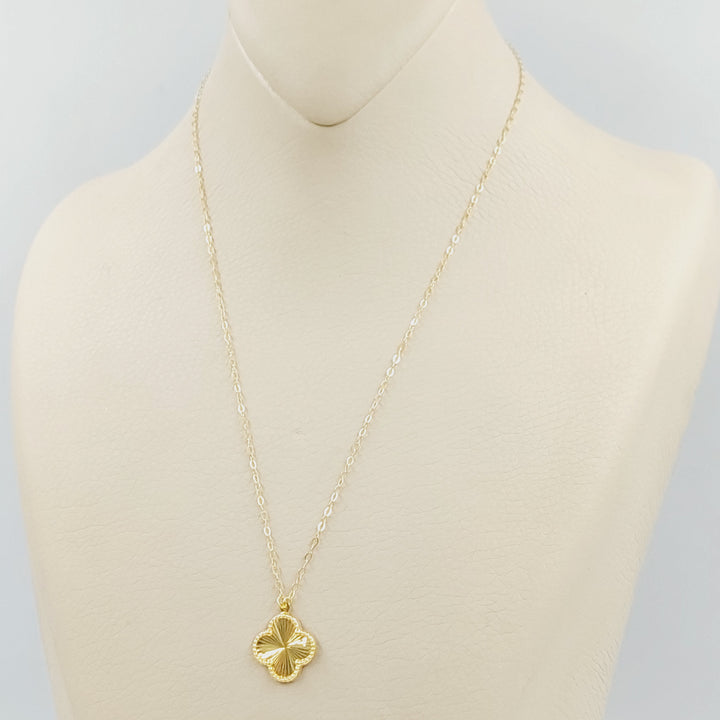 Clover Necklace Made of 18K Gold by Saeed Jewelry 