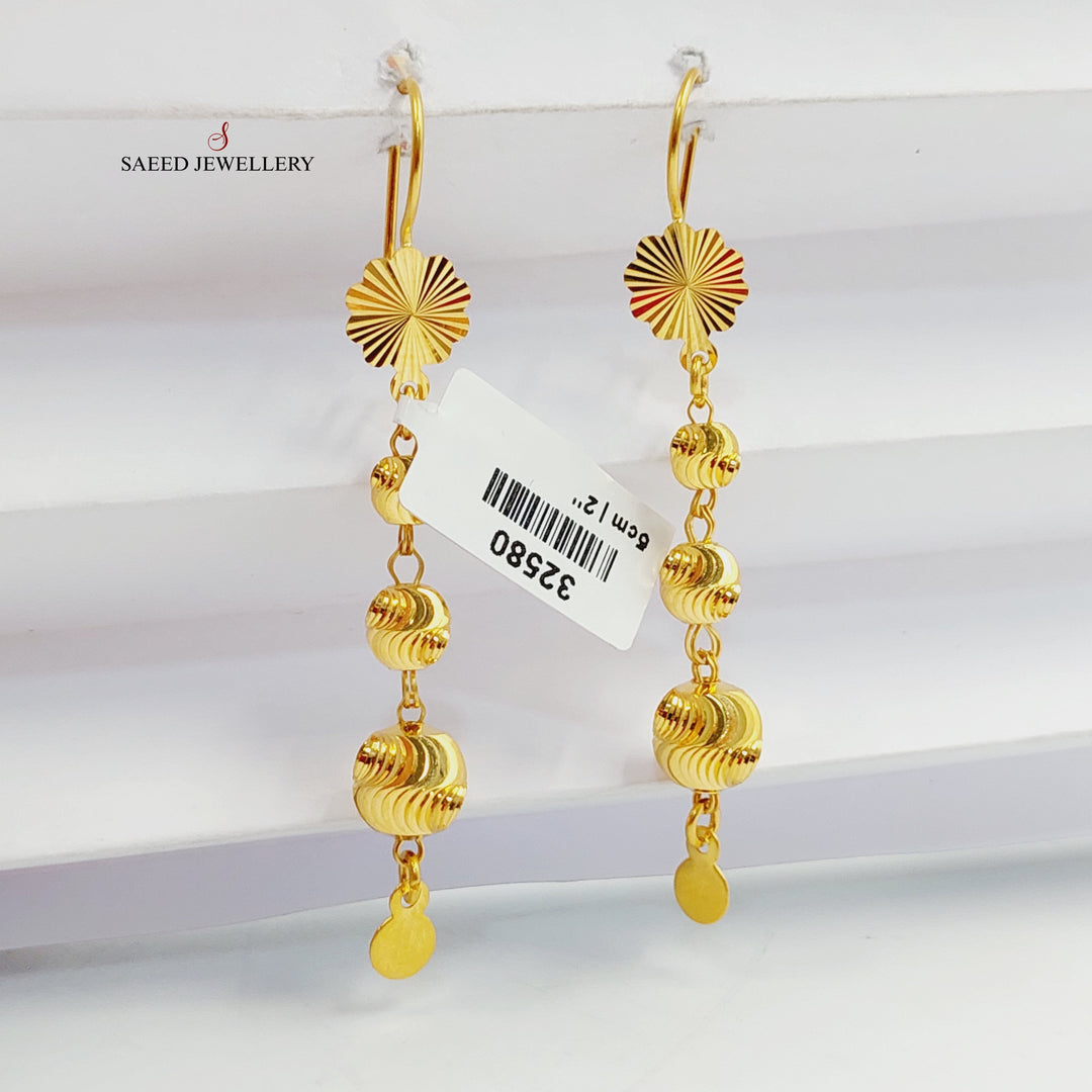 21K Gold Deluxe Balls Earrings by Saeed Jewelry - Image 1