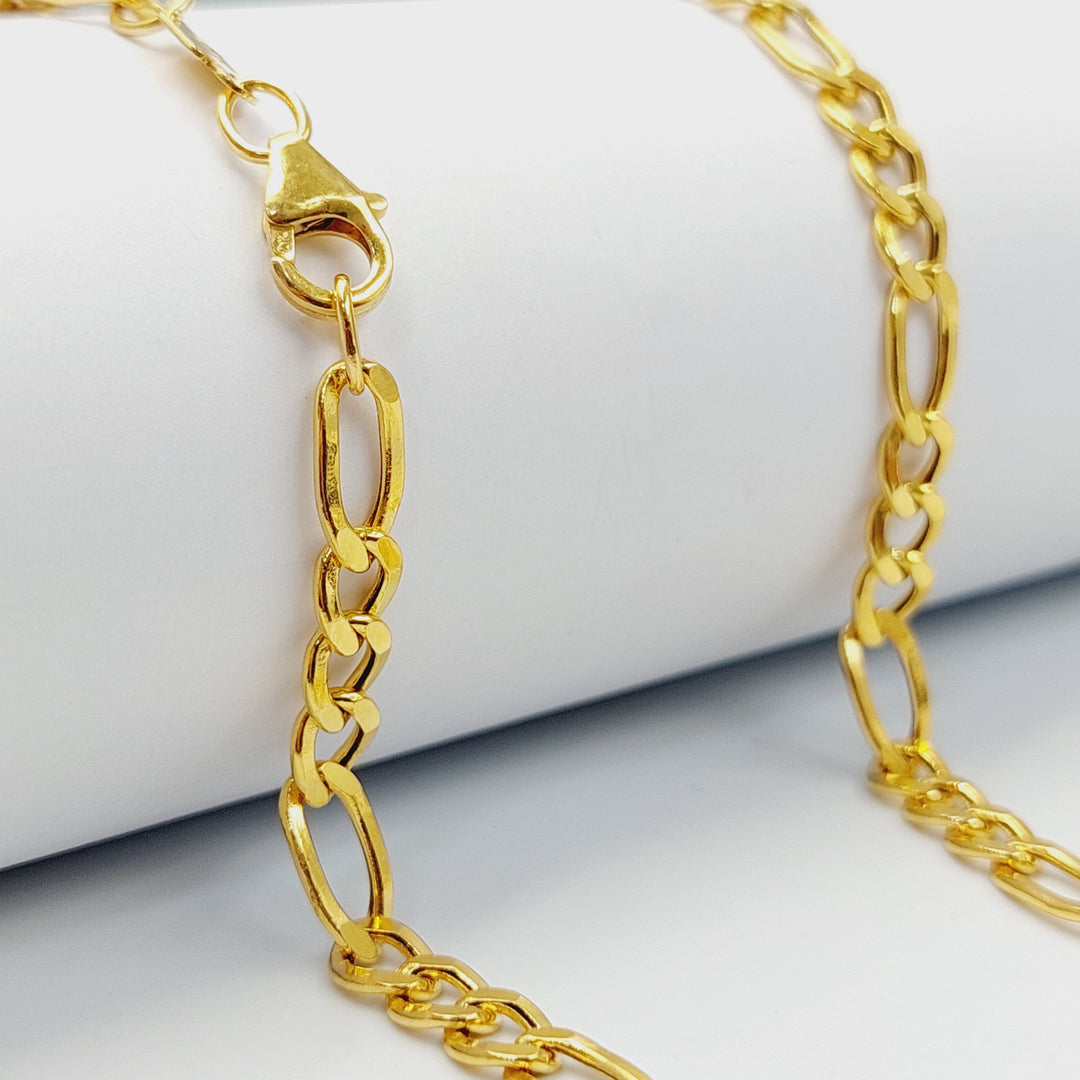 21K سنسال فيجارو 5mm-مجوهرات الشيخ سعيد-Saeed Jewelry 