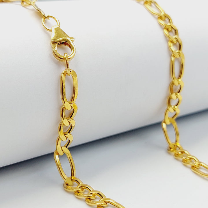 21K سنسال فيجارو 5mm-مجوهرات الشيخ سعيد-Saeed Jewelry 