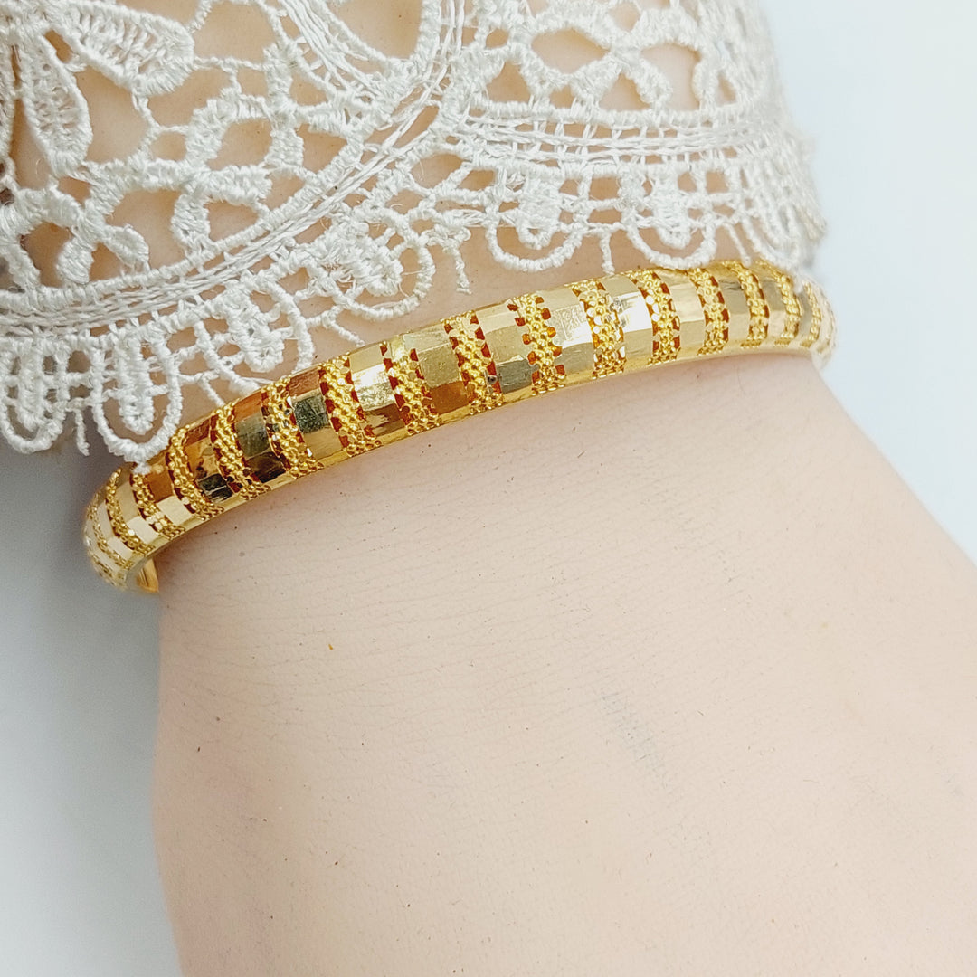 21K Gold Bahraini Bangle by Saeed Jewelry - Image 14