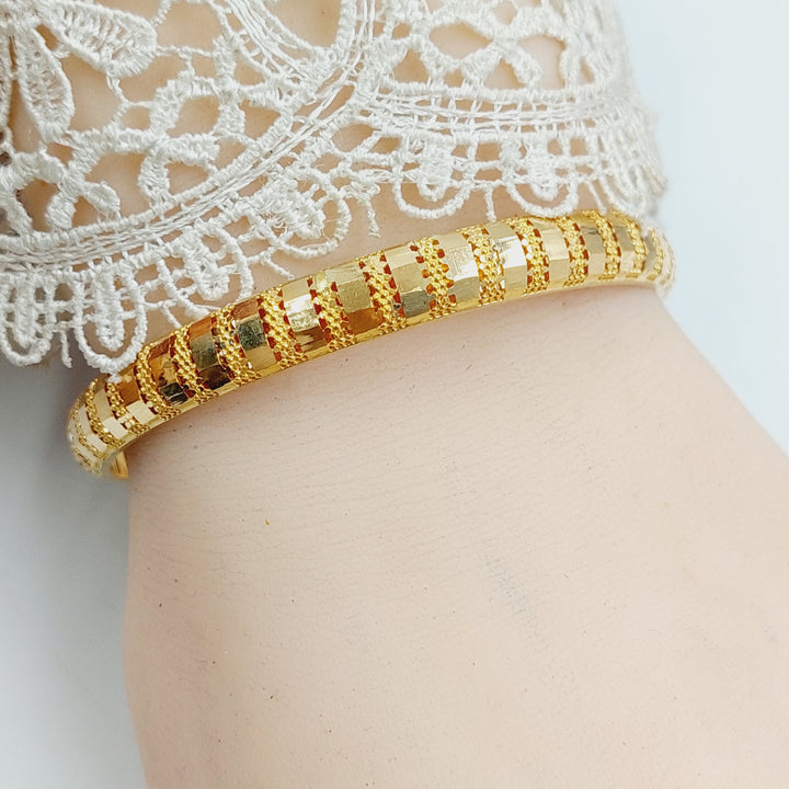 21K Gold Bahraini Bangle by Saeed Jewelry - Image 14