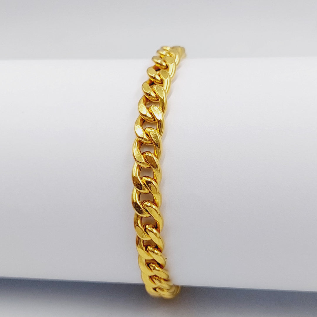 21K Gold Enameled & Zircon Studded Cuban Links Bracelet by Saeed Jewelry - Image 33