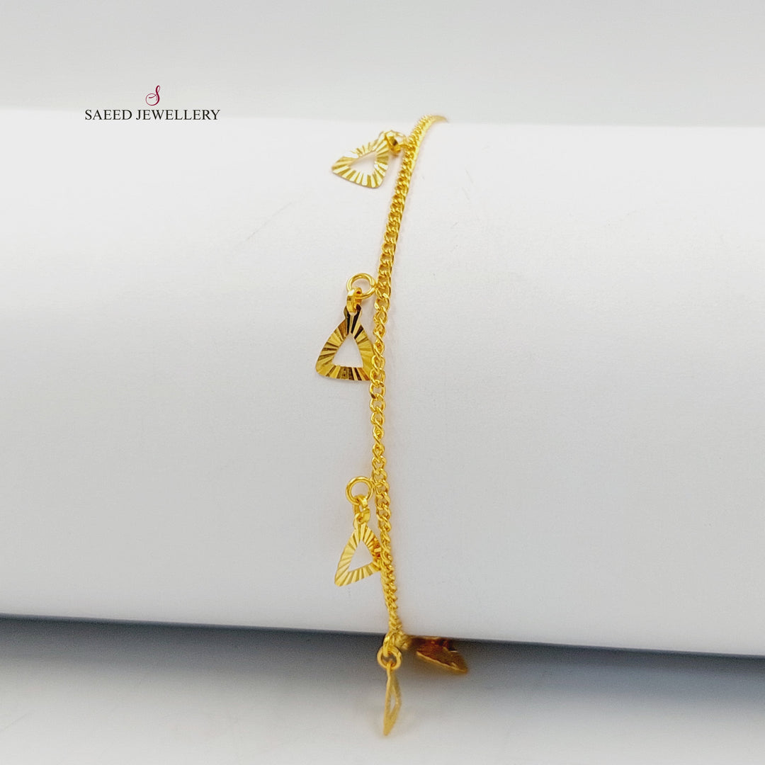 21K Gold Deluxe Dandash Bracelet by Saeed Jewelry - Image 1