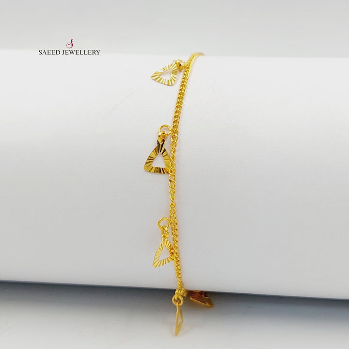 21K Gold Deluxe Dandash Bracelet by Saeed Jewelry - Image 1