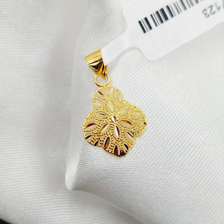 21K Gold Small Pendant by Saeed Jewelry - Image 9