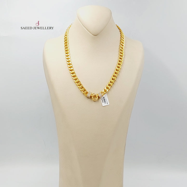 21K Gold 9mm Cuban Links Necklace by Saeed Jewelry - Image 2