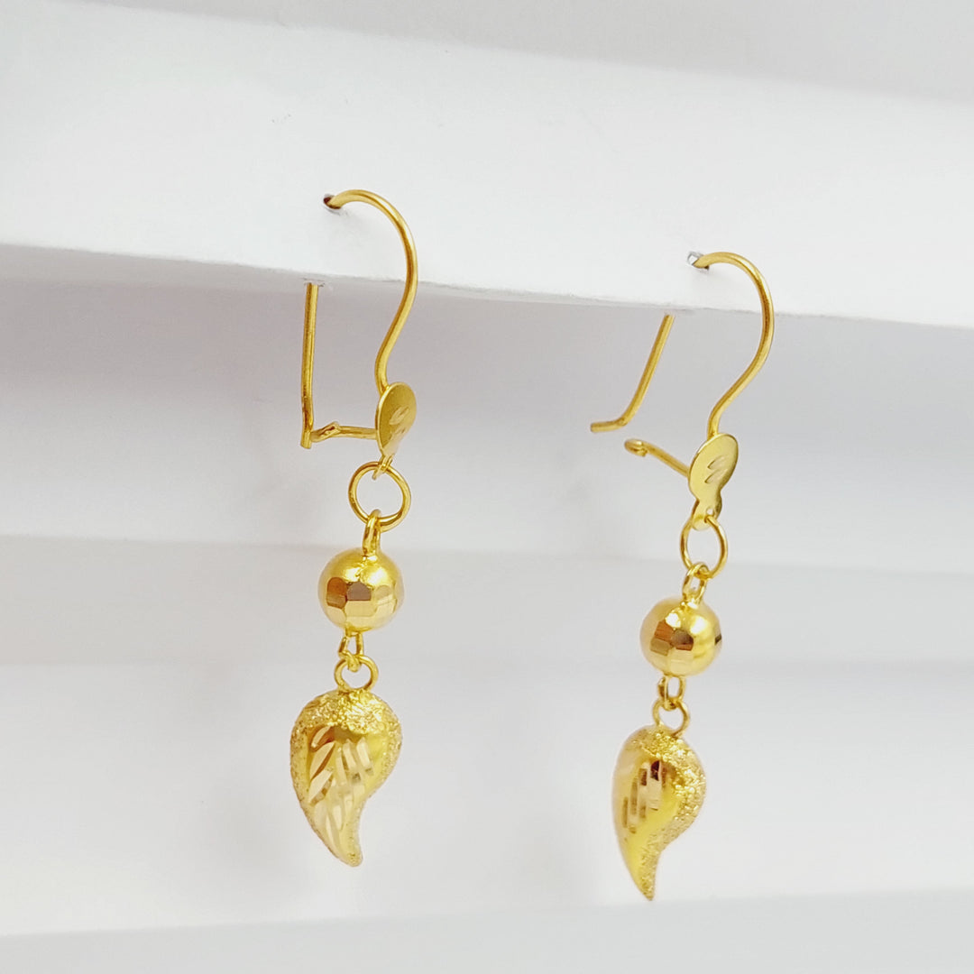 Almond Earrings  Made Of 21K Yellow Gold by Saeed Jewelry-28735