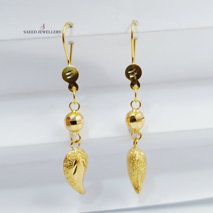 Almond Earrings  Made Of 21K Yellow Gold by Saeed Jewelry-29925