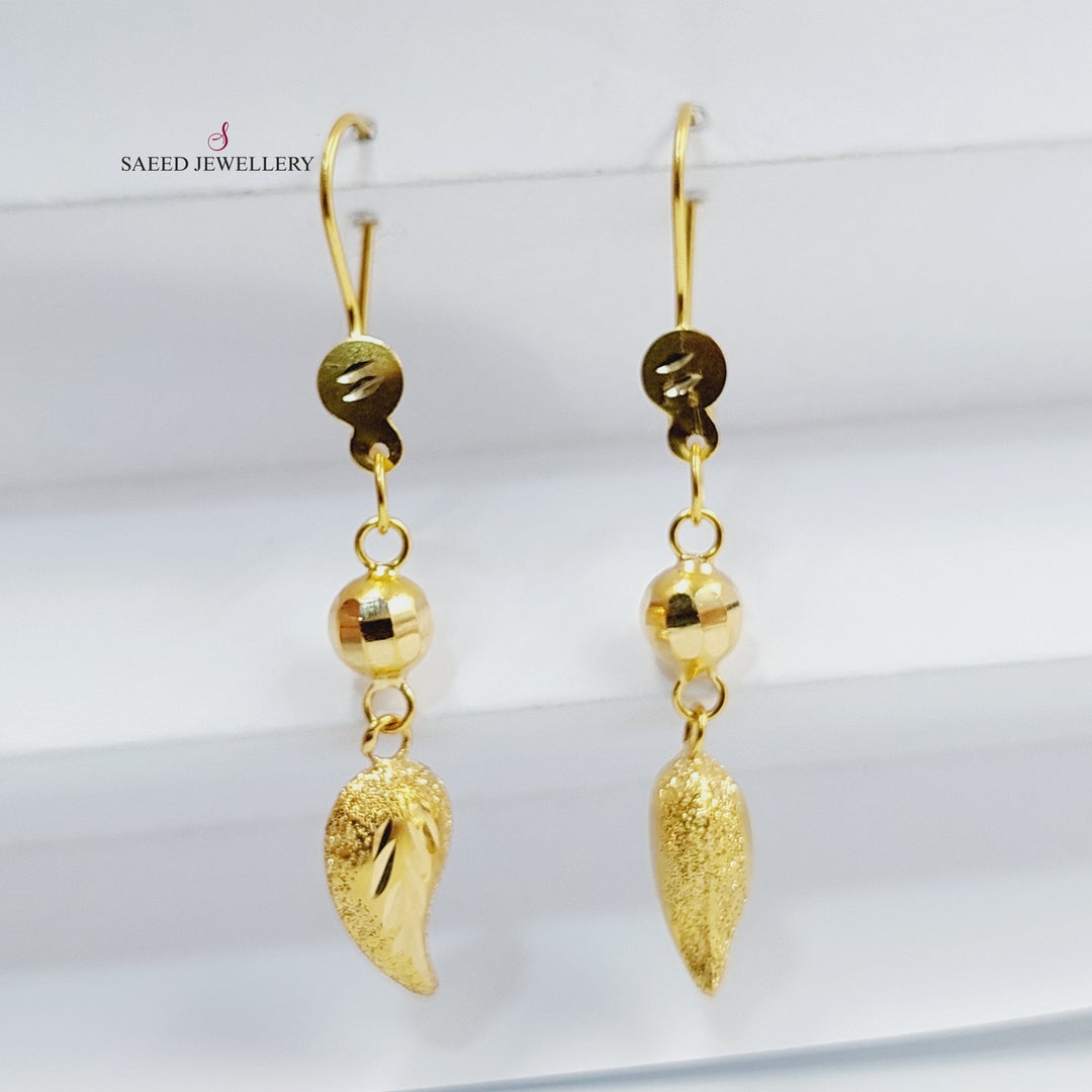 21K Gold Almond Earrings by Saeed Jewelry - Image 1