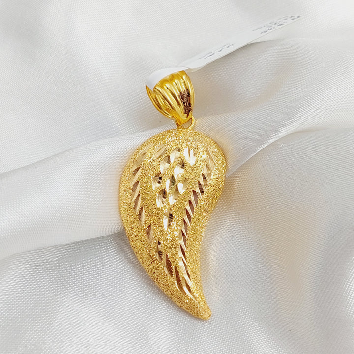 Almond Pendant Made Of 21K Yellow Gold by Saeed Jewelry-28283
