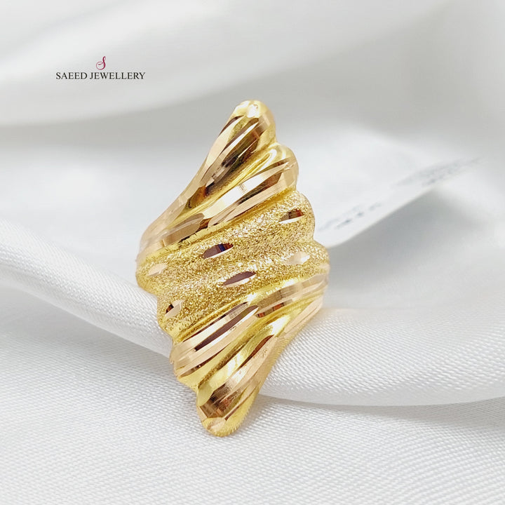 21K Gold Antique Ring by Saeed Jewelry - Image 3