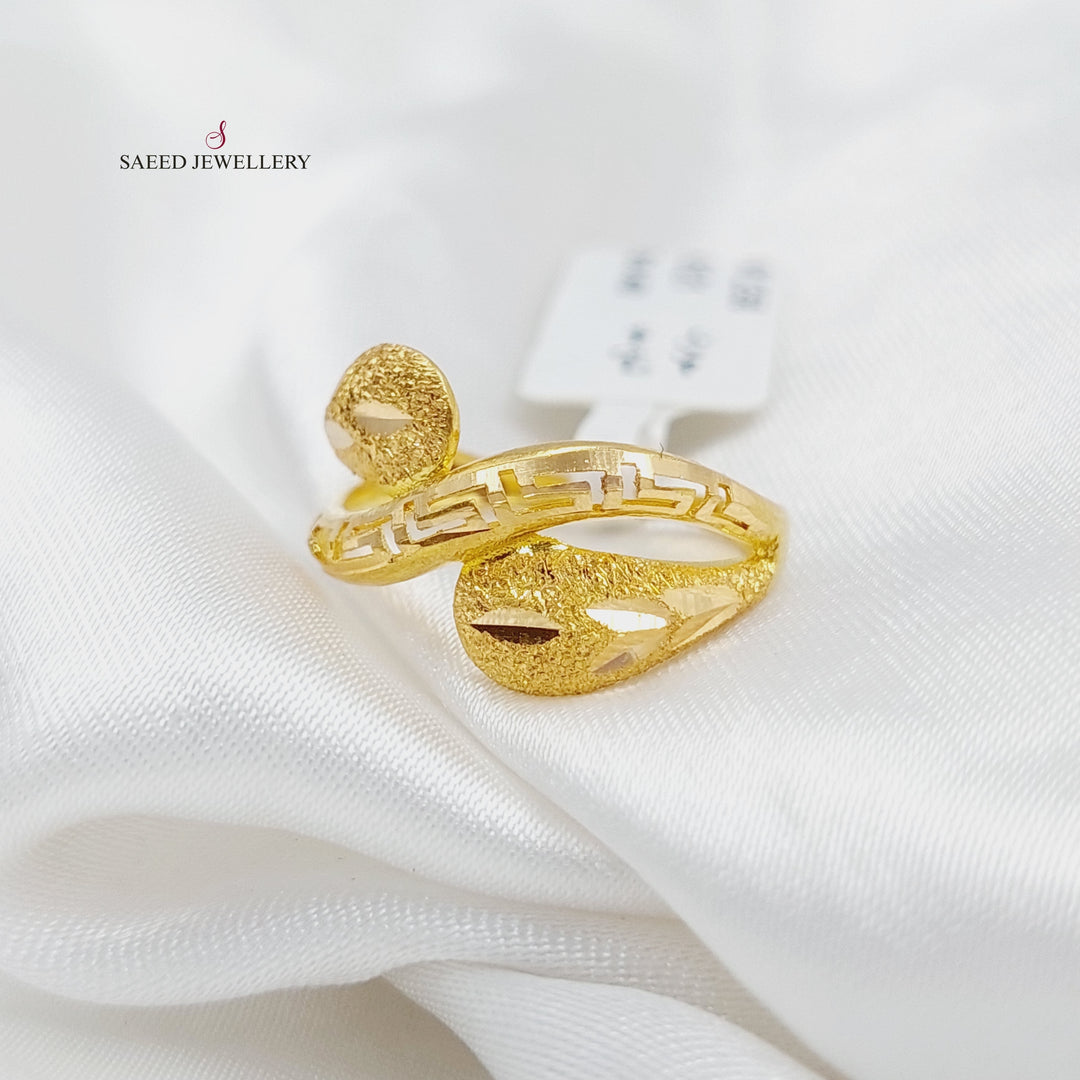 21K Gold Antique Ring by Saeed Jewelry - Image 2