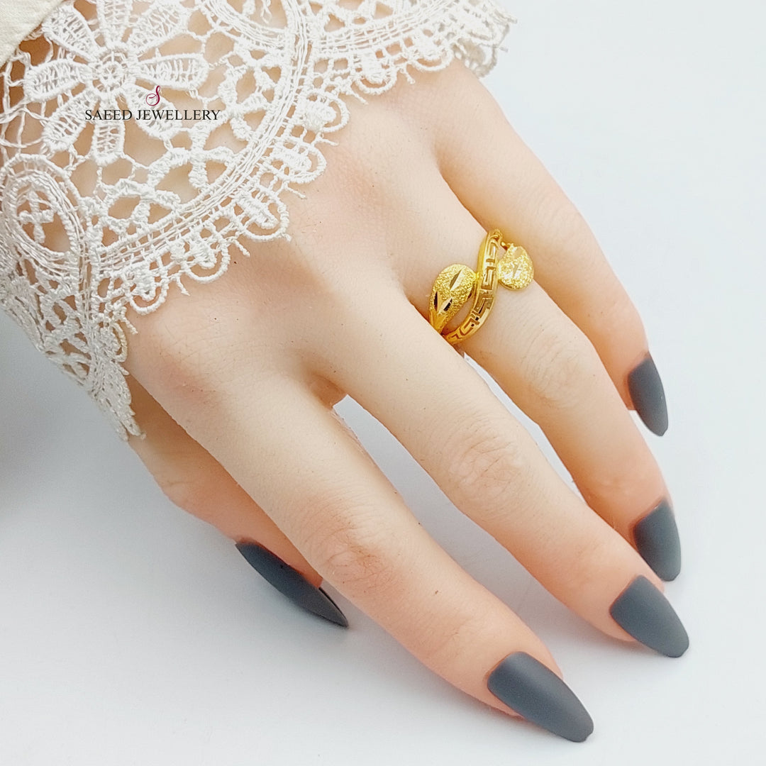 Antique Ring Made Of 21K Yellow Gold by Saeed Jewelry-27483