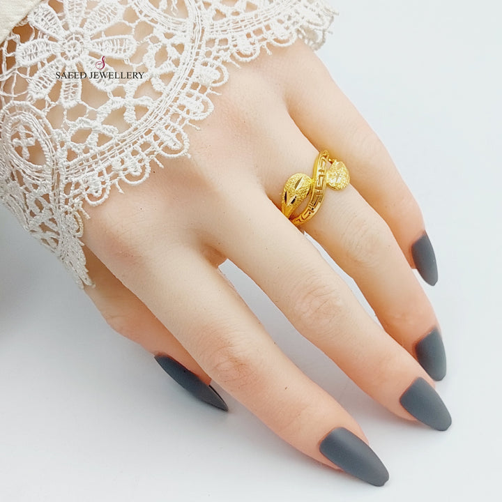 Antique Ring Made Of 21K Yellow Gold by Saeed Jewelry-27483
