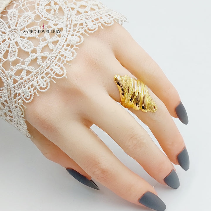 21K Gold Antique Ring by Saeed Jewelry - Image 4