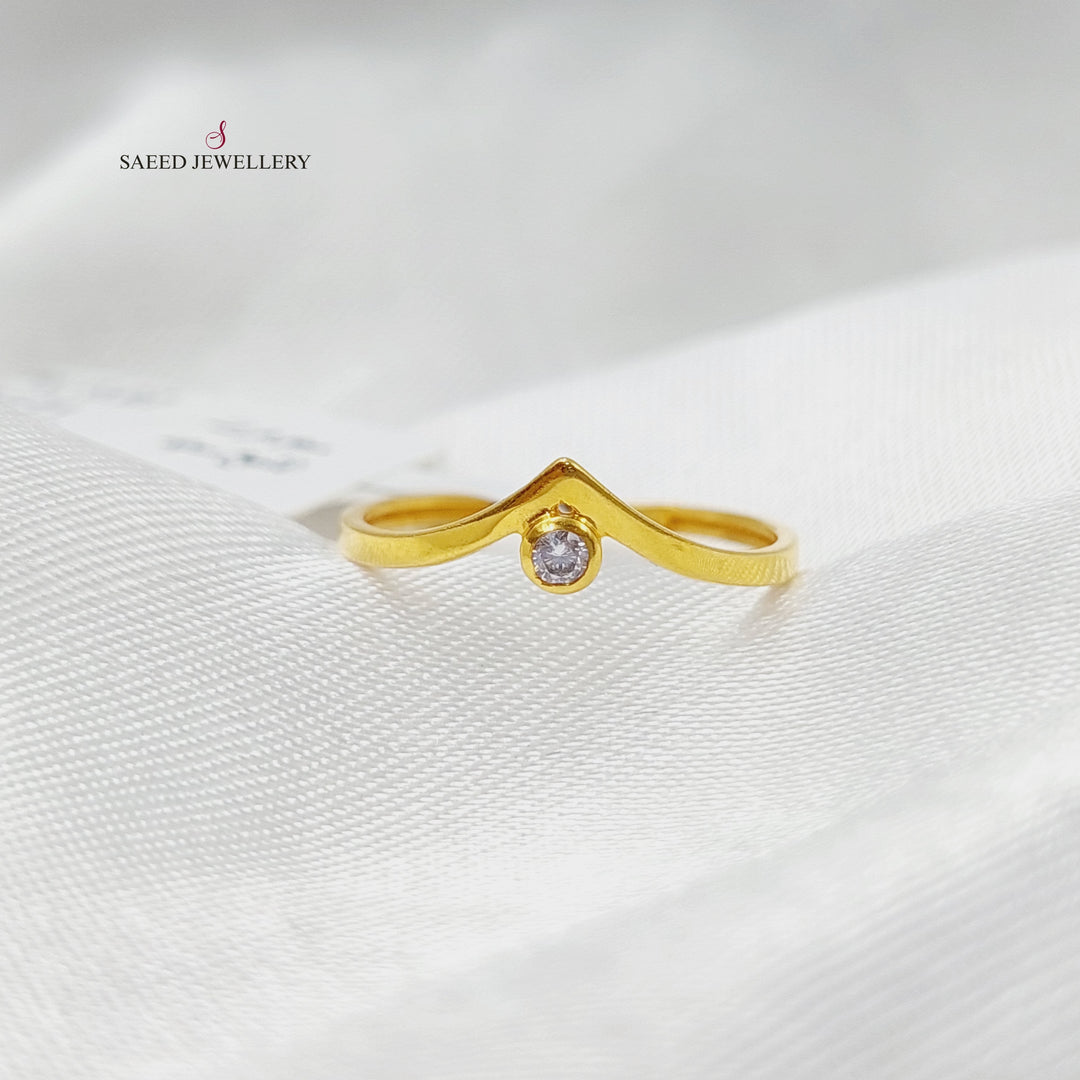Arrow Ring Made Of 21K Yellow Gold by Saeed Jewelry-27707