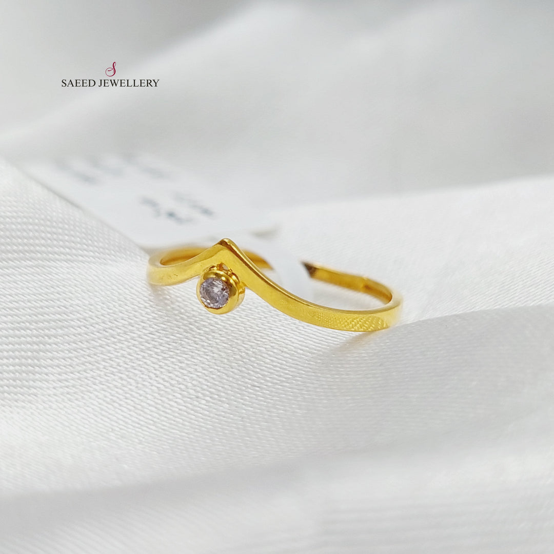 Arrow Ring Made Of 21K Yellow Gold by Saeed Jewelry-27707