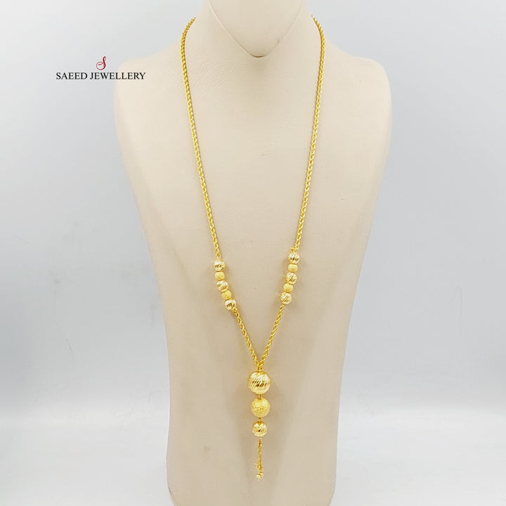 21K Gold Balls Balls Necklace by Saeed Jewelry - Image 10