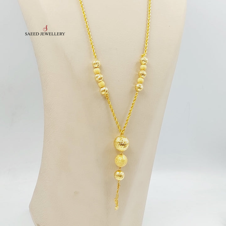 21K Gold Balls Balls Necklace by Saeed Jewelry - Image 9