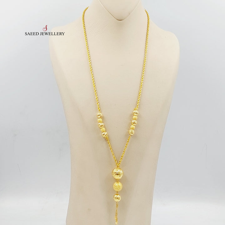 21K Gold Balls Balls Necklace by Saeed Jewelry - Image 12