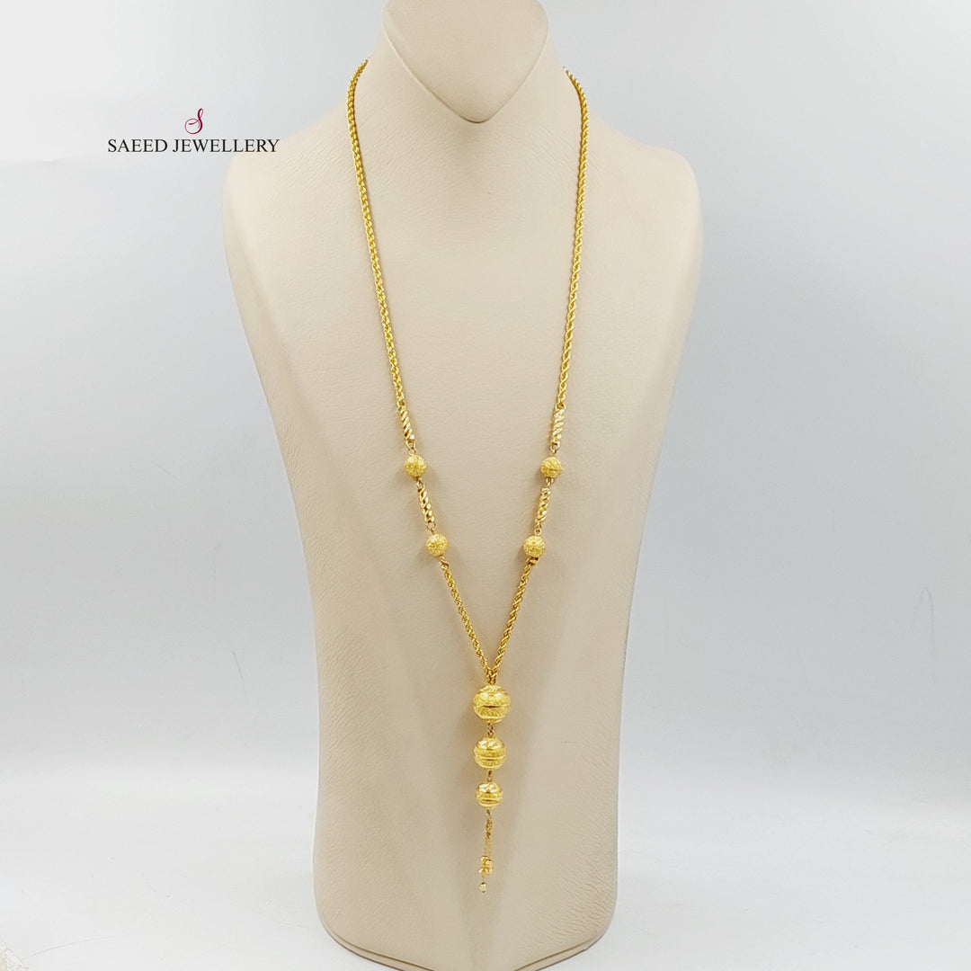 21K Gold Balls Balls Necklace by Saeed Jewelry - Image 2