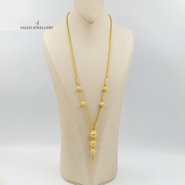 21K Gold Balls Balls Necklace by Saeed Jewelry - Image 2