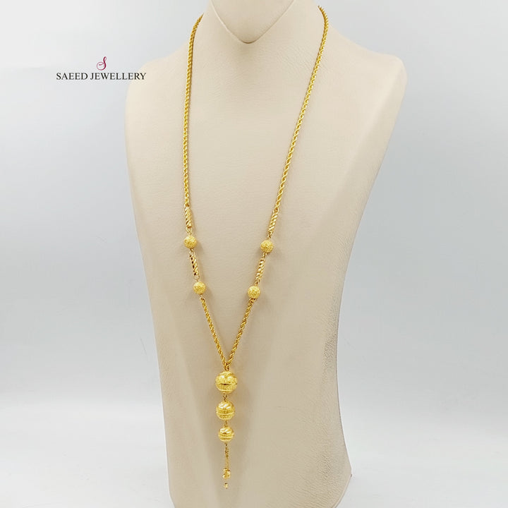 21K Gold Balls Balls Necklace by Saeed Jewelry - Image 4