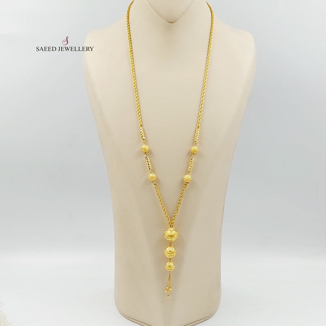 21K Gold Balls Balls Necklace by Saeed Jewelry - Image 1