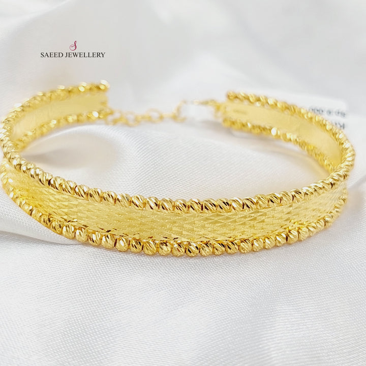 Balls Bangle Bracelet  Made Of 21K Yellow Gold by Saeed Jewelry-29738