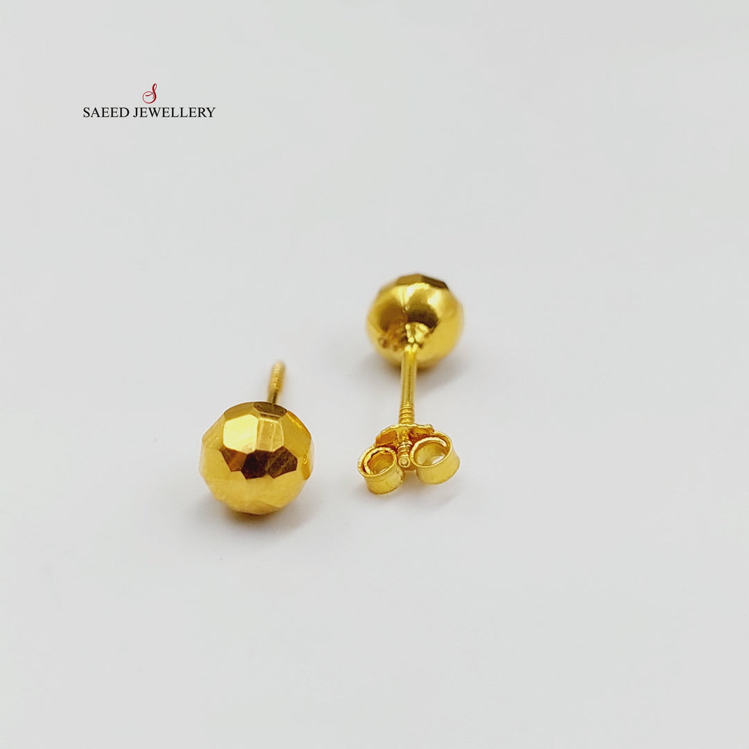 18K Gold Balls Earrings by Saeed Jewelry - Image 4