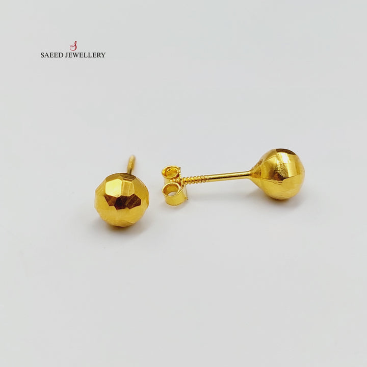 18K Gold Balls Earrings by Saeed Jewelry - Image 1