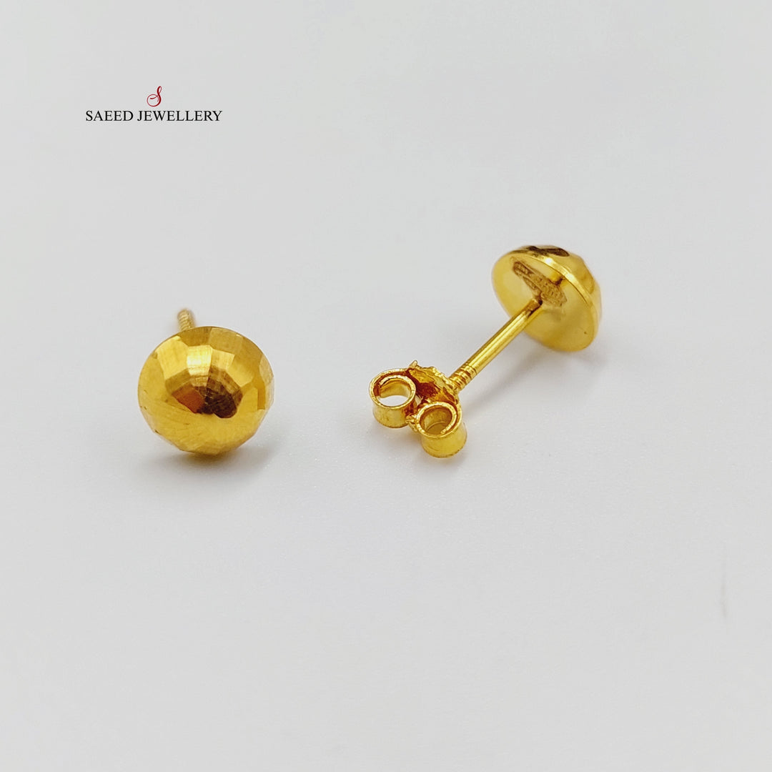 18K Gold Balls Earrings by Saeed Jewelry - Image 5