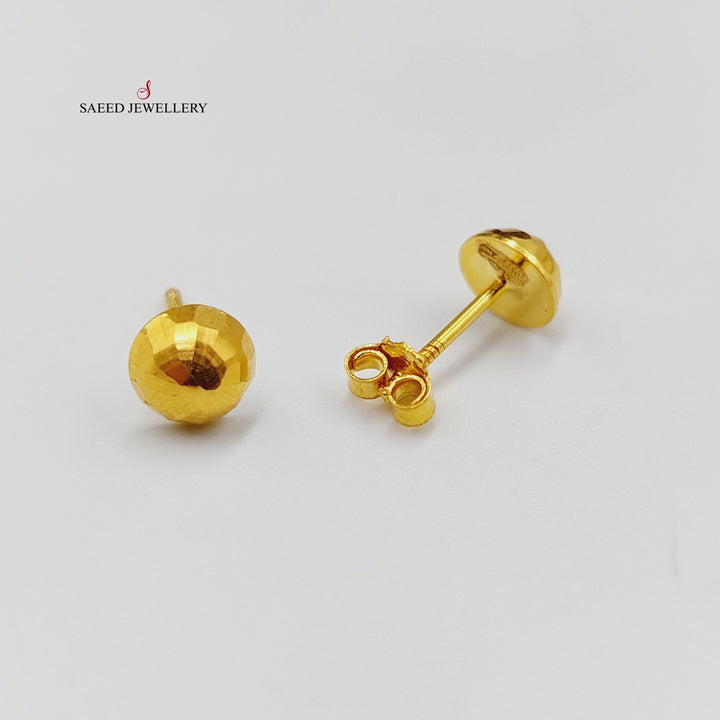 18K Gold Balls Earrings by Saeed Jewelry - Image 1