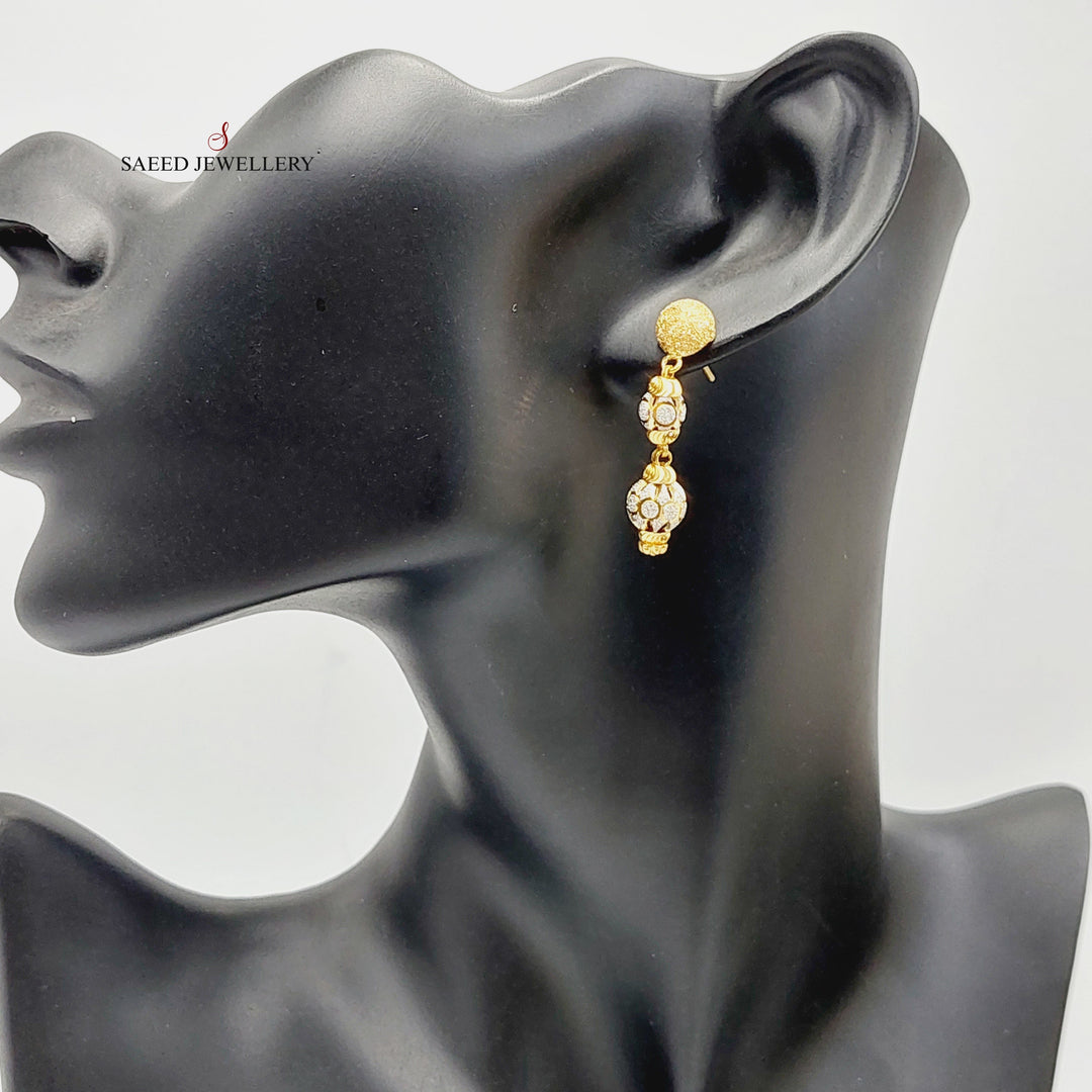 21K Gold Balls Earrings by Saeed Jewelry - Image 4