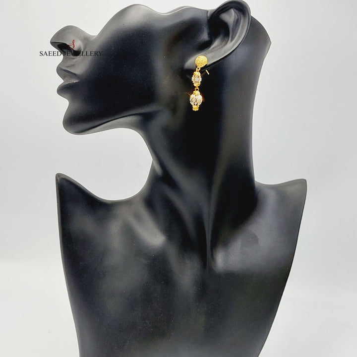 21K Gold Balls Earrings by Saeed Jewelry - Image 5